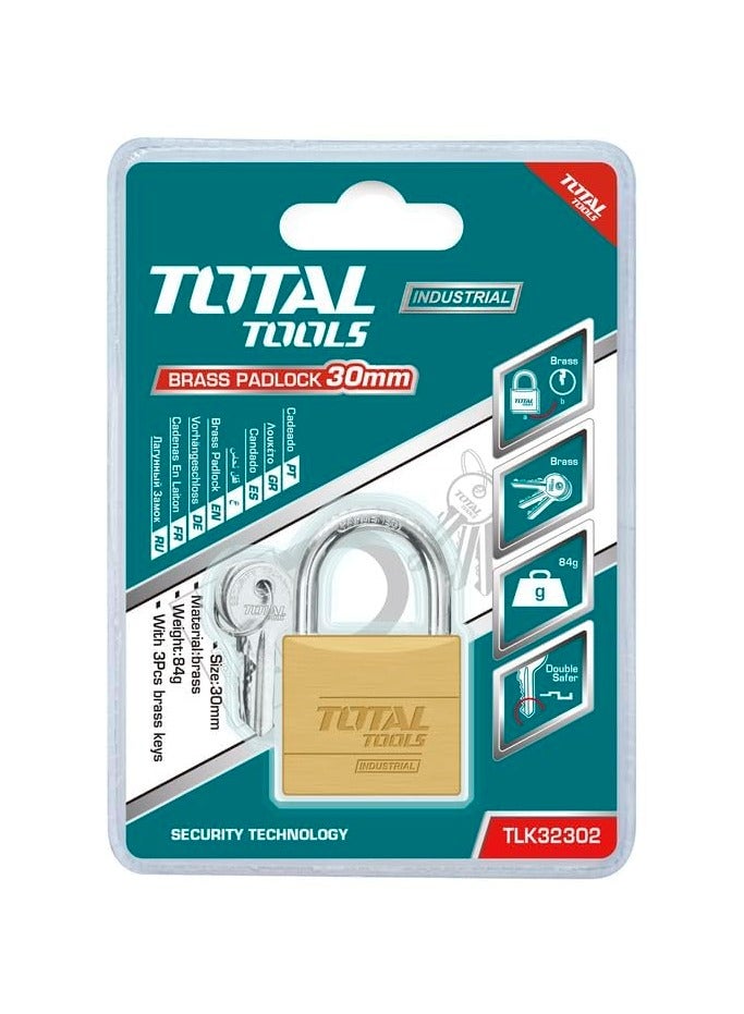 توتال TOTAL قفل نحاس 30 مم TLK32302  - Image 4