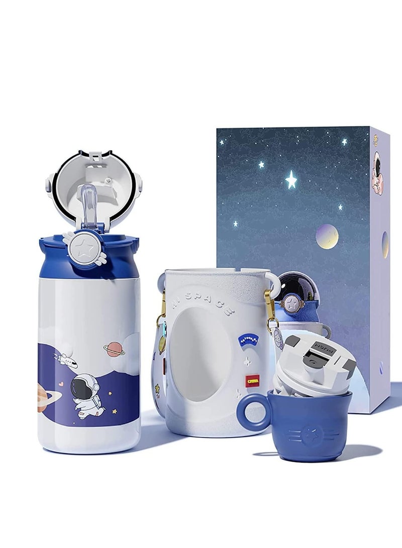 SYOSI Water Bottles Kids, Kids Thermos Water Bottle, Kids Inuslated Sport Water Bottle With Straw, 316 Stainless Steel, Leak and Splash Proof, Temperature Display, Smart Water Bottle Suitable for Children - Image 1