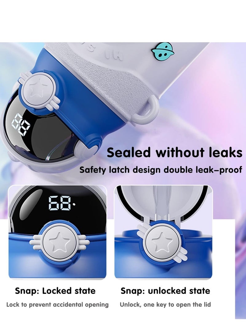 SYOSI Water Bottles Kids, Kids Thermos Water Bottle, Kids Inuslated Sport Water Bottle With Straw, 316 Stainless Steel, Leak and Splash Proof, Temperature Display, Smart Water Bottle Suitable for Children - Image 4