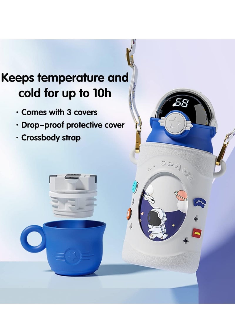 SYOSI Water Bottles Kids, Kids Thermos Water Bottle, Kids Inuslated Sport Water Bottle With Straw, 316 Stainless Steel, Leak and Splash Proof, Temperature Display, Smart Water Bottle Suitable for Children - Image 5