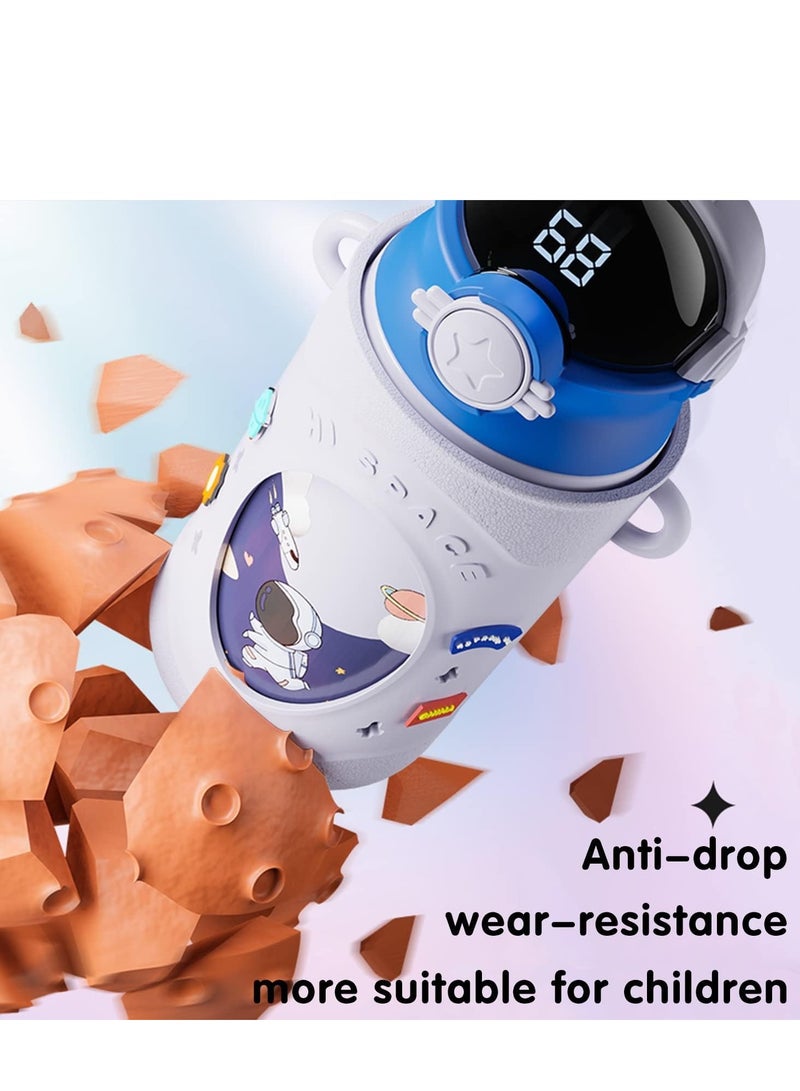 SYOSI Water Bottles Kids, Kids Thermos Water Bottle, Kids Inuslated Sport Water Bottle With Straw, 316 Stainless Steel, Leak and Splash Proof, Temperature Display, Smart Water Bottle Suitable for Children - Image 3