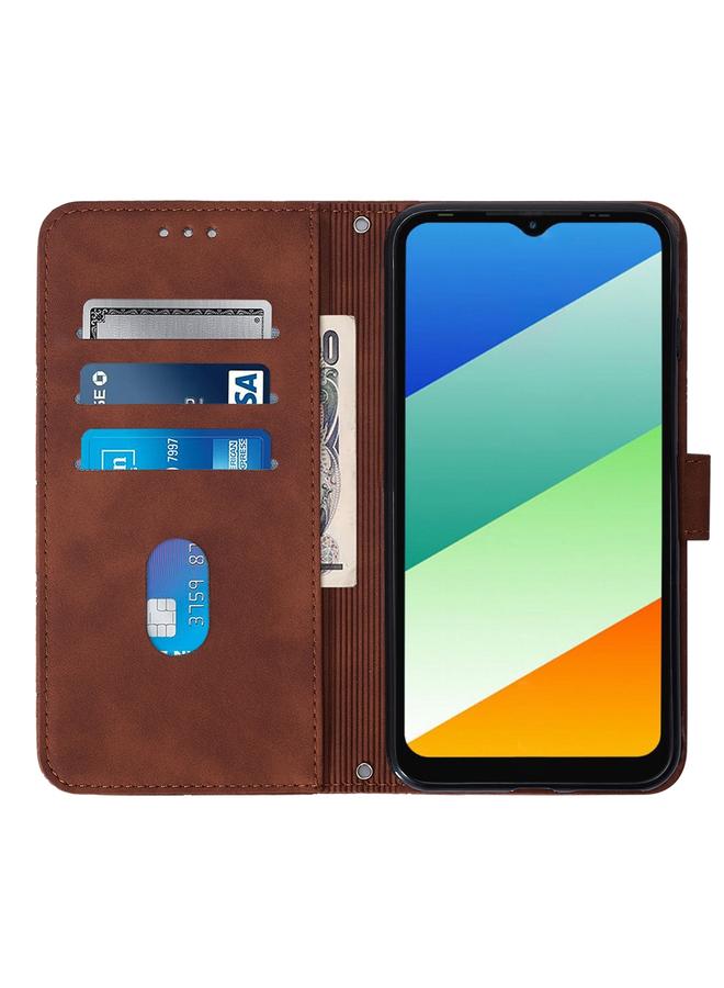 Zaboon Case For Infinix Smart 6 Plus X6823 Crossbody 3D Embossed Flip Leather Phone Case - Image 5