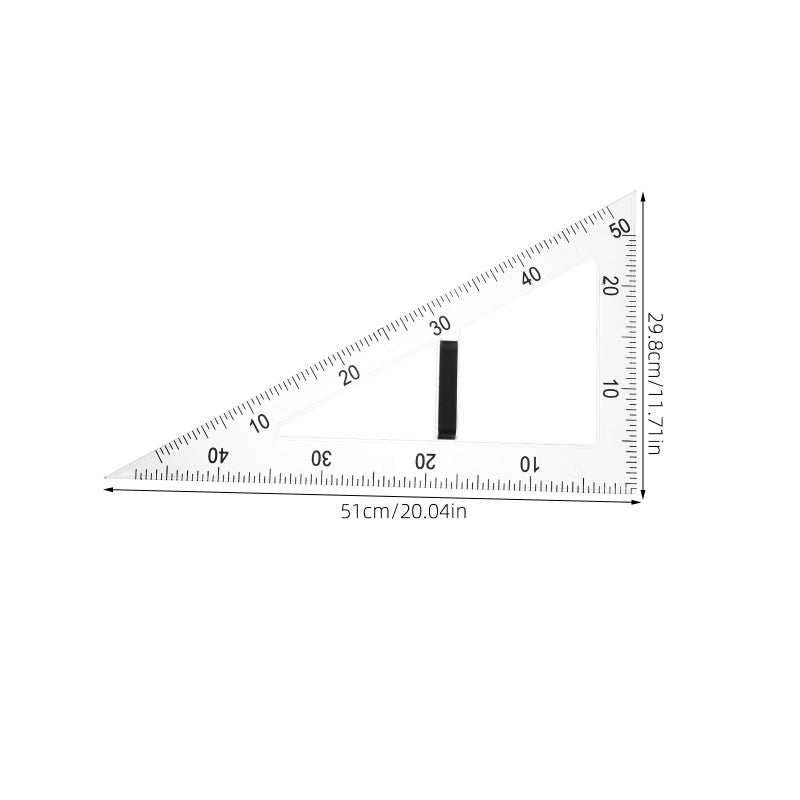 2pcs Teaching Triangle Ruler Teaching Drawing Triangle Ruler 60 Degree Drawing Tool - Image 5