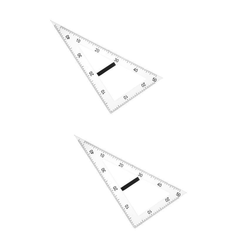 2pcs Teaching Triangle Ruler Teaching Drawing Triangle Ruler 60 Degree Drawing Tool - Image 1