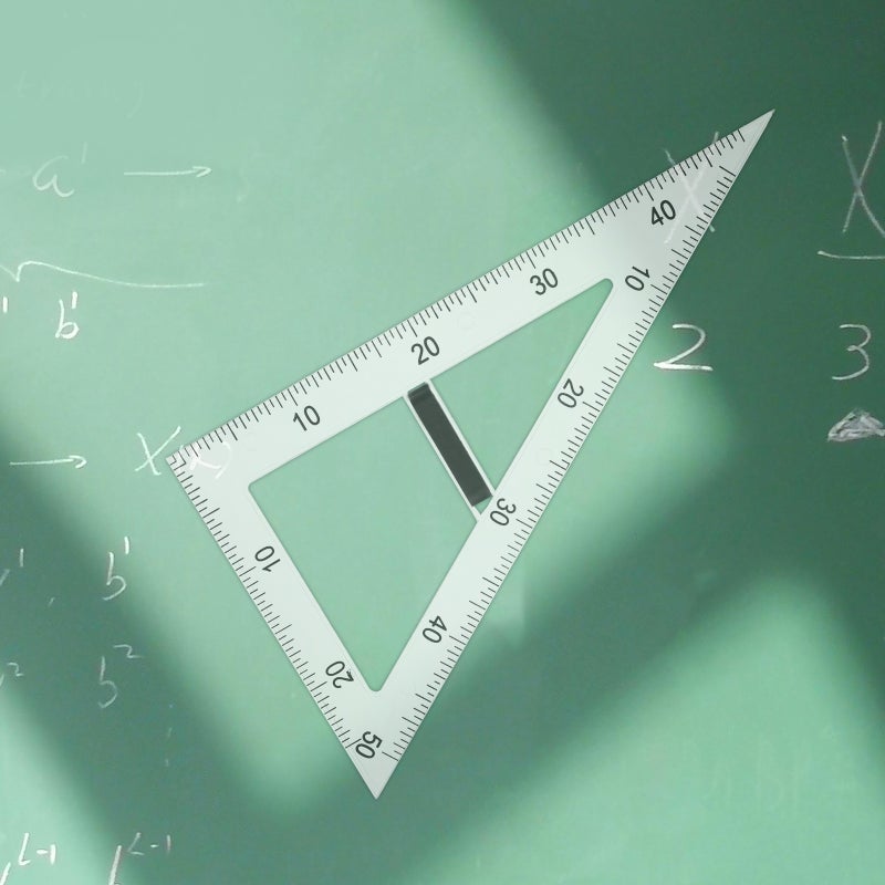 2pcs Teaching Triangle Ruler Teaching Drawing Triangle Ruler 60 Degree Drawing Tool - Image 3