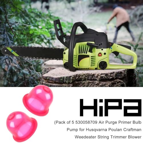 Hipa 530058709 Air Purge Primer Bulb Pump for Husqvarna 125BT 128LD Echo SRM225 Stihl Poulan Craftman Weedeater Murray Bolen String Trimmer Blower Craftsman Hedge Trimmer Primer Bulb Pack of 5 - Image 2