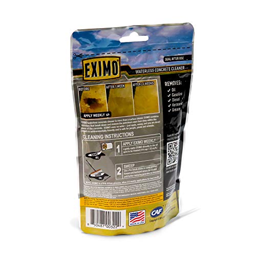 CAF Outdoor Cleaning EXIMO® Waterless Concrete Cleaner for Driveway, Garage, Basement, and Walkway Surfaces (0.75lbs) - Image 2