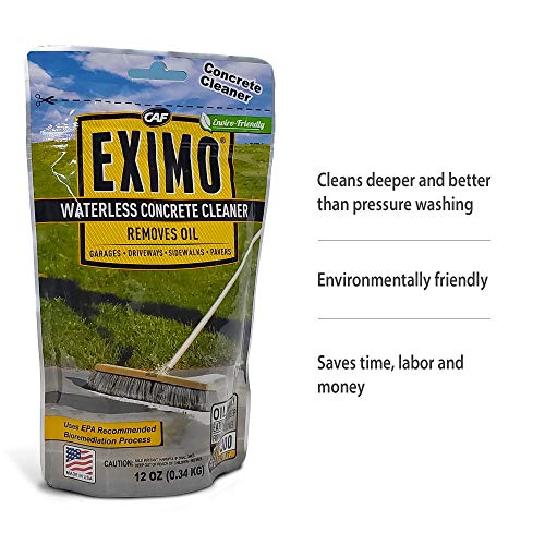 CAF Outdoor Cleaning EXIMO® Waterless Concrete Cleaner for Driveway, Garage, Basement, and Walkway Surfaces (0.75lbs) - Image 3