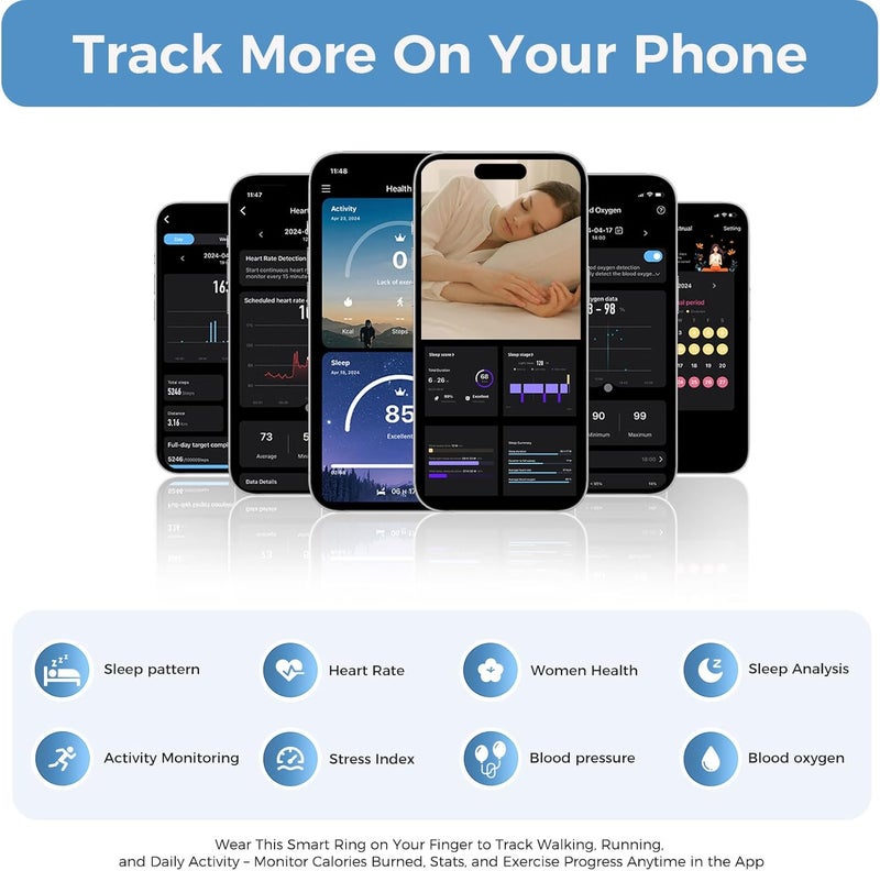 خاتم مع تنبيهات الإشعار والتحكم في الإيماءات الذهبي رقم 10 - Image 4