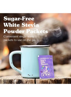 NuNaturals White Stevia Powder Packets, Single-Serve, Zero Calorie Sugar Substitute, 100 count  - Image 2