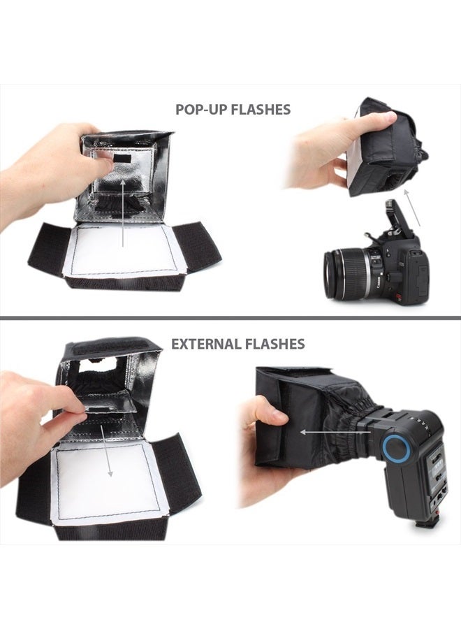 ENHANCE موزع ضوء الكاميرا سوفت بوكس للسرعة الخارجية والقابلة للطي، تصميم عالمي، متوافق مع Neewer و Altura و Youngnuo و Canon و Nikon والمزيد من فلاشات السرعة - Image 3