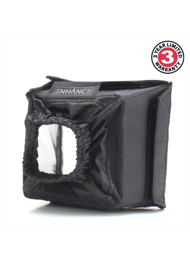 ENHANCE موزع ضوء الكاميرا سوفت بوكس للسرعة الخارجية والقابلة للطي، تصميم عالمي، متوافق مع Neewer و Altura و Youngnuo و Canon و Nikon والمزيد من فلاشات السرعة - Image 2