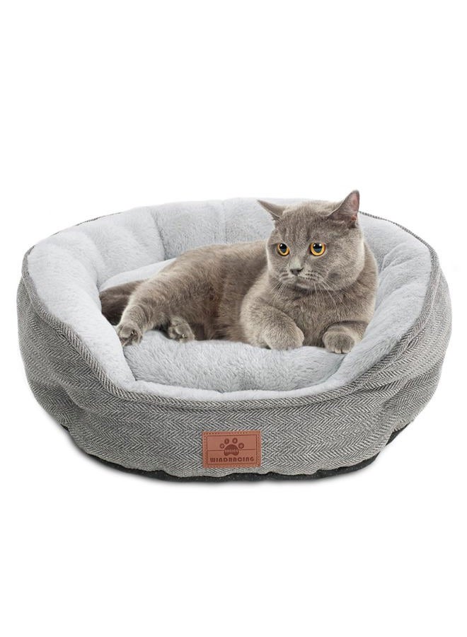 WINDRACING Cat Beds for Indoor Cats,Small Dog Bed,Cuddler Dog Beds,Calming Dog Bed Donut,Soft Anxiety Cozy Pet Beds,Puppy Bed for Small/Medium Dogs Washable Roun - Image 1