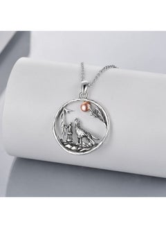WINNICACA Wolf Necklace For Women Sterling Silver Wolf And Girl Gifts Wolf Pendant Animal Wolf Jewelry Wolf Gifts For Women Teens Daughter Birthdaystyle 2  - Image 4