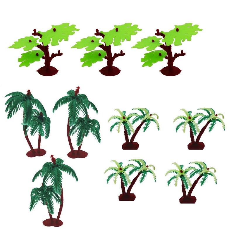 3A Featuretail Artificial Assorted Mini Tree for Craft, 3D Modelling or School Project Making (10 Pieces, 3 Designs) - Image 2