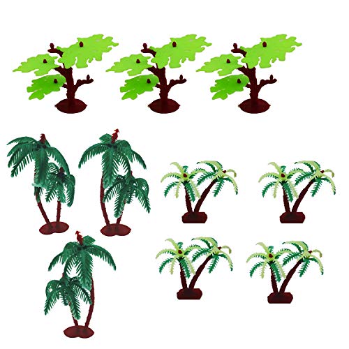 3A Featuretail Artificial Assorted Mini Tree for Craft, 3D Modelling or School Project Making (10 Pieces, 3 Designs) - Image 1