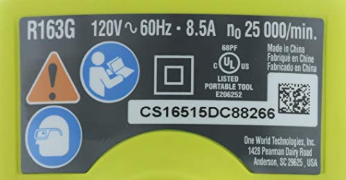 Ryobi R1631K 1-1/2 Peak HP 8.5 Amp LED Lit Corded Router Including 3 Piece Bit Set (w/ Tool Bag) - Image 3
