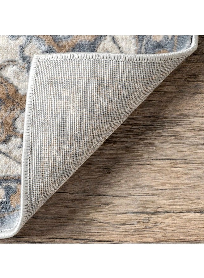 إن كي أكس سجادة غرفة معيشة على الطراز العرقي مصنوعة من الكشمير المقلد مع قاعدة بلاستيكية منقط - Image 3