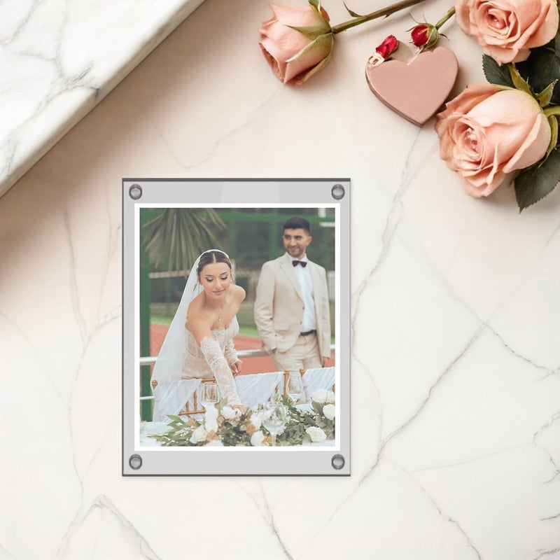 Acrylic Photo Frame Large Wall-mounted Picture Holder for Living Room Decor, Frameless Acrylic Wall Photo Frame for Household and Party Display - Image 4