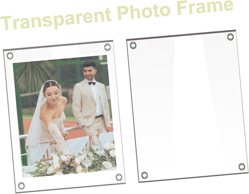 Acrylic Photo Frame Large Wall-mounted Picture Holder for Living Room Decor, Frameless Acrylic Wall Photo Frame for Household and Party Display - Image 3