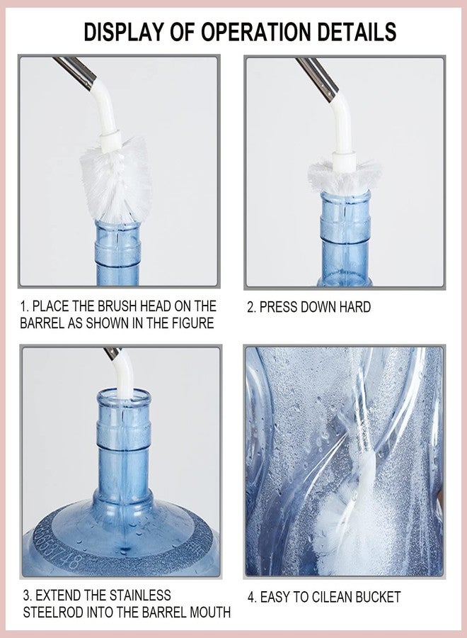 TEKZIE 20 Litre Water Can Cleaning Brush Set | Long Handle Bottle Cleaner with 4 Small Cleaning Brushes | Deep Cleaning Brush for Water Cans, Bottles, Jars & Containers | Pack of 5 - Image 5