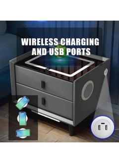 Smart Bedside Table Multifunctional Wireless Charging USB Port and Bluetooth Speaker for Home Living Room Bedroom Hotel Office - pzsku/ZA06F578EB235BABCE086Z/45/_/1740504948/db748705-f8a7-40e8-94df-9b13a8d2e097