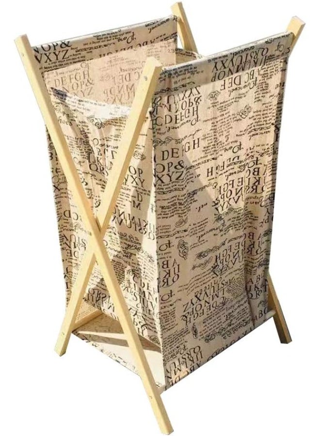 LINGWEI Laundry Hamper Bakset 36x31x43cm Portable and Collapsible Folding Clothes Basket For Storage - Image 1