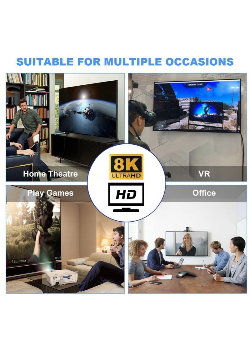 Excefore HDMI 2.1 Converter Adapter, HDMI Male to Male Converter Adapter, Support 8K 60hz HDTV, Suitable for Laptop, PC, Monitor, TV  - Image 4