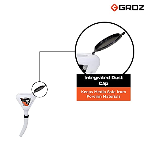 Groz Smart Funnel for Petrol, Diesel, Kerosene | Capacity -1.7 Litres | V Shape funnel with Filter | Smart Funnel with Cap & Flexible Spout FNL/8 - Image 4