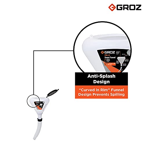 Groz Smart Funnel for Petrol, Diesel, Kerosene | Capacity -1.7 Litres | V Shape funnel with Filter | Smart Funnel with Cap & Flexible Spout FNL/8 - Image 2