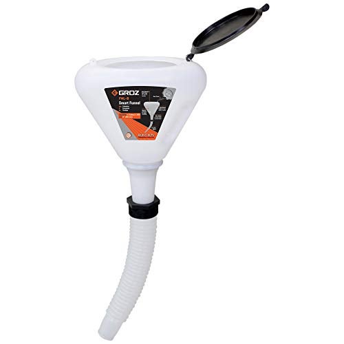 Groz Smart Funnel for Petrol, Diesel, Kerosene | Capacity -1.7 Litres | V Shape funnel with Filter | Smart Funnel with Cap & Flexible Spout FNL/8 - Image 1