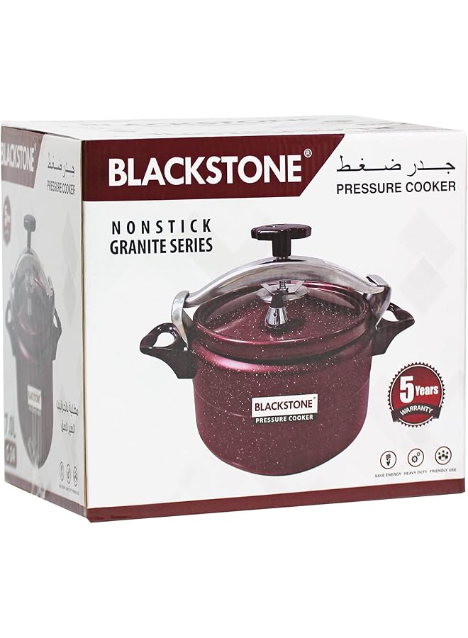 بلاك ستون قدر ضغط غير لاصق مع غطاء، وعاء طهي متعدد الاستخدامات مع غطاء للاستخدام المنزلي والتجاري، سهل التنظيف، موقد طهي، معلب ضغط، قدر ضغط من الجرانيت سعة 15 لترًا - Image 5