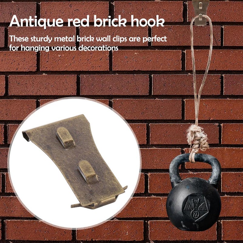 Antique red brick hooks, made of bronze, suitable for heights from 2.25 inches to 2.45 inches. - Image 4