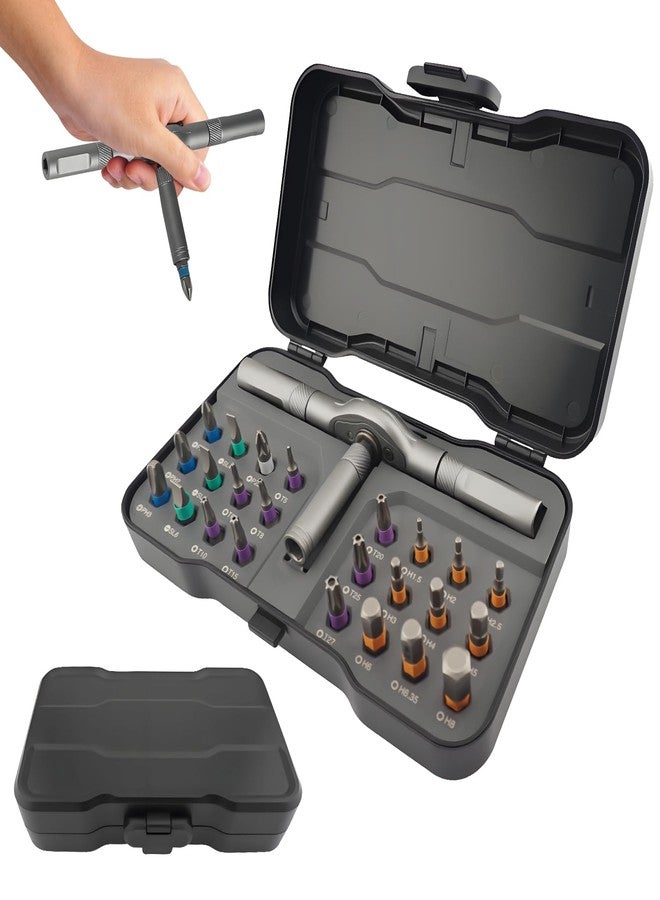 Dolcety 24 in 1 Magnetic Ratchet Screwdriver Set - Mini Precision Tool Kit for DIY, Home Repair & Watch Tool Kit | Industrial S2 Alloy Steel Bits - Image 1
