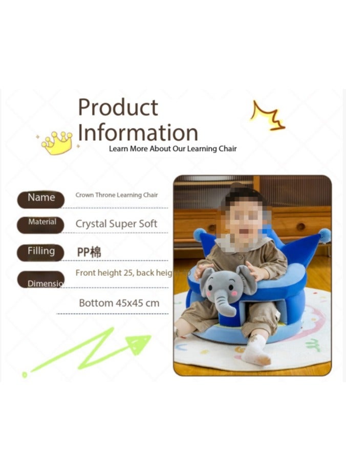 Baby Sofa Learn Sitting Chair, Nursery Sit Support Plush Seat, Soft Hugging Pillow Cushion, Infant Floor Seats, Non-slip Armchair, Cartoon Animal Design, Gift for Kids Boys Girls - Image 3