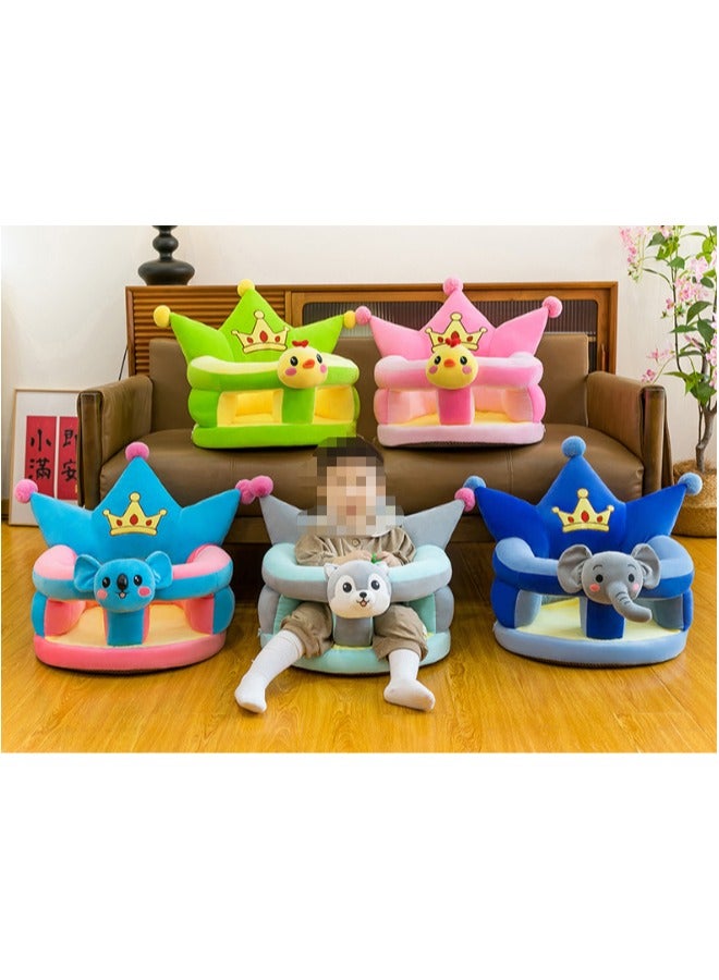Baby Sofa Learn Sitting Chair, Nursery Sit Support Plush Seat, Soft Hugging Pillow Cushion, Infant Floor Seats, Non-slip Armchair, Cartoon Animal Design, Gift for Kids Boys Girls - Image 5
