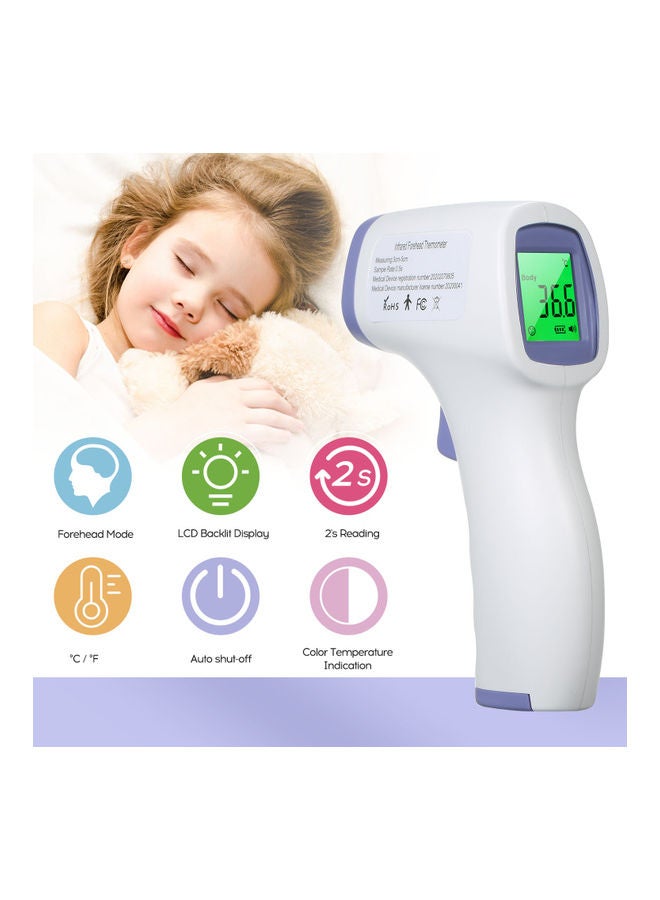 نيبمينينت جهاز قياس درجة حرارة الأذن والجبهة يعمل بالأشعة تحت الحمراء ومزود بجهاز استشعار . - Image 1
