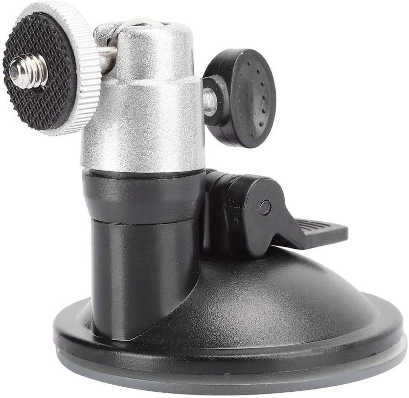 klarako Metal+Plastic Suction Cup Mount Vehicle-Mounted Holder Vaccum Sucker Holder for Automobile Data Recorder(Silver) - Image 4