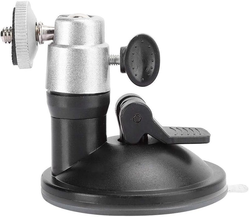 klarako Metal+Plastic Suction Cup Mount Vehicle-Mounted Holder Vaccum Sucker Holder for Automobile Data Recorder(Silver) - Image 3