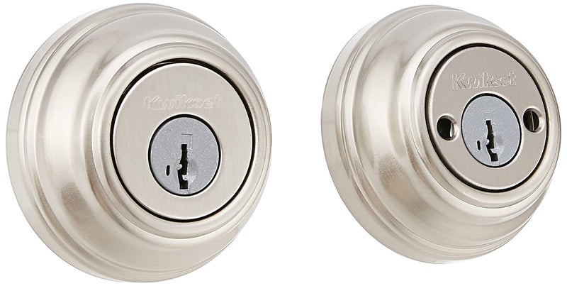 Kwikset 985 Double Cylinder Deadbolt featuring SmartKeyÂ® in Satin Nickel - Image 1