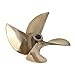 Mxfans 4 Leaves Dia 67mm P17 RC Boat Aluminum Alloy Propeller with 14 Shaft - Image 2