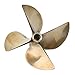 Mxfans 4 Leaves Dia 67mm P17 RC Boat Aluminum Alloy Propeller with 14 Shaft - Image 4