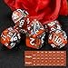 QMAY DND Dice Set DD Polyhedral Dice 7 Pcs for Dungeons and Dragons Candy Orange and Black - Image 4