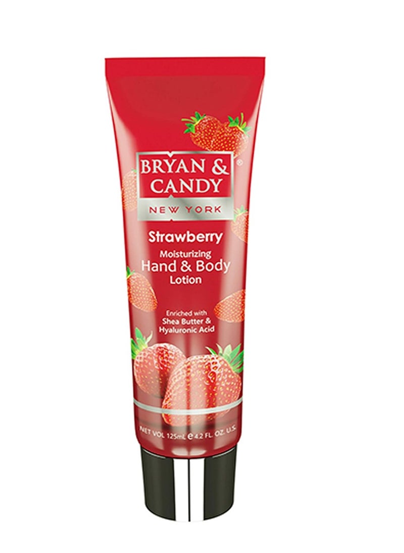 BRYAN & CANDY Bryan And Candy Strawberry Hand and Body Lotion with Shea and Aloe Vera for Smooth Hydrated Skin 125ml  - Image 1