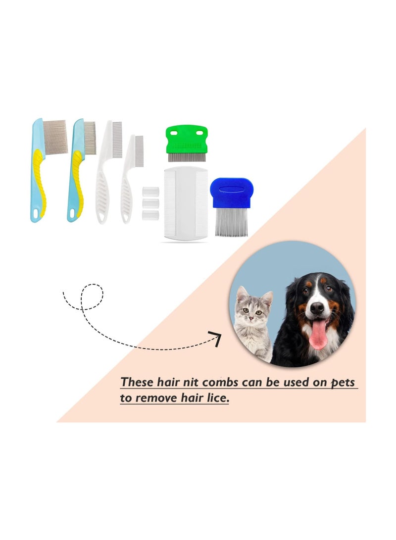 Estrico 10 Pieces Hair Nit Combs Remove Head Nits Fine Tooth Head Nit Combs For Pets Adults And Kids - Image 3