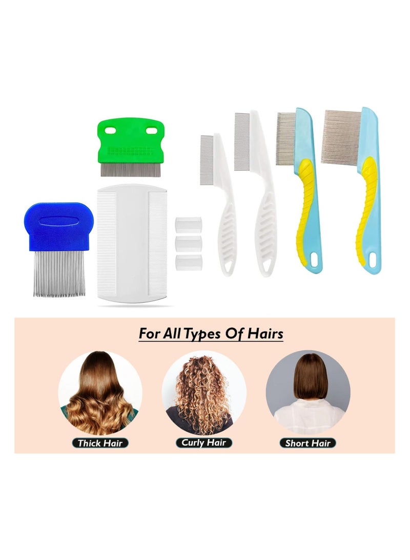 Estrico 10 Pieces Hair Nit Combs Remove Head Nits Fine Tooth Head Nit Combs For Pets Adults And Kids - Image 4