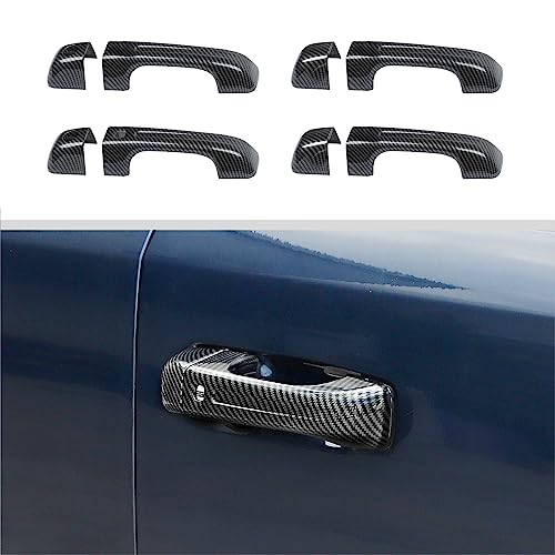 JWWY Door Handle Cover Trim for Dodge Ram 1500 2500 3500 20182026 Exterior Door Handle Protection Cover Carbon Fiber - Image 1