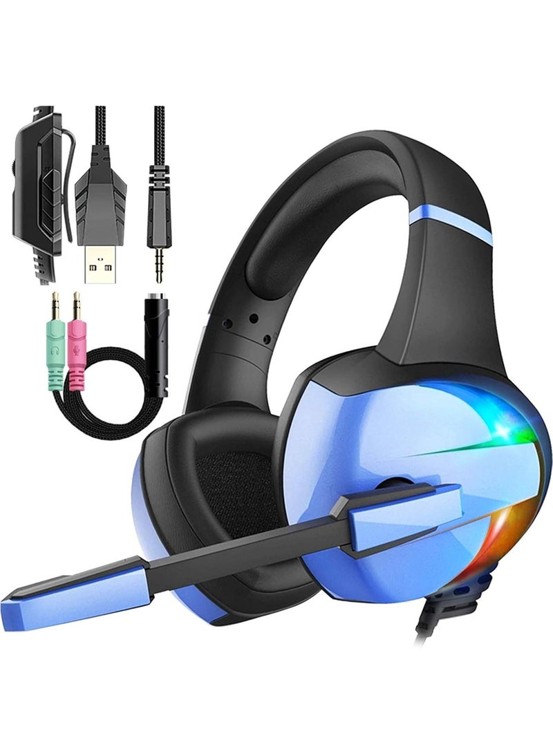 Beexcellent GM7 Gaming Headset - 50MM Drivers - Inline Volume Controll - LED Lighting - Image 1