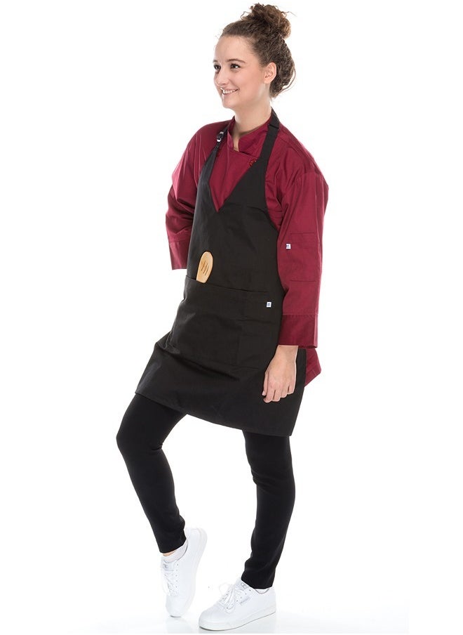 Meridian Meridian Classic V-Neck Apron - Timeless elegance for chefs and home cooks. Premium quality, stylish design, adjustable fit. Elevate your cooking on Noon!  - Image 2