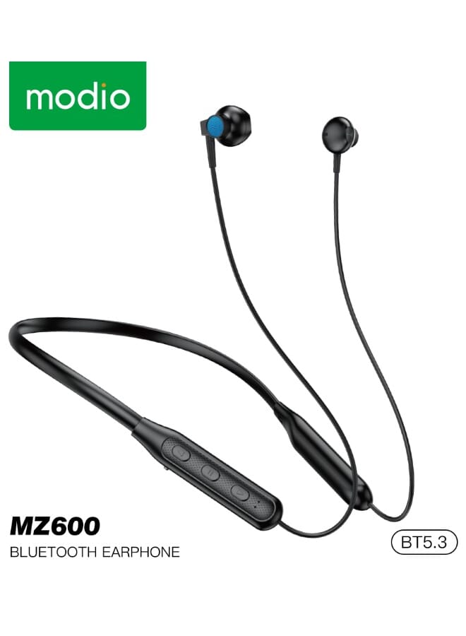 موديو سماعة رأس لاسلكية Modio MZ600 بسوار للرقبة مع بلوتوث 5.3 وعمر بطارية يصل إلى 15 ساعة - Image 1